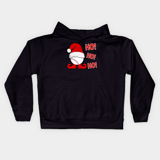 Baseball Christmas Kids Hoodie by footballomatic